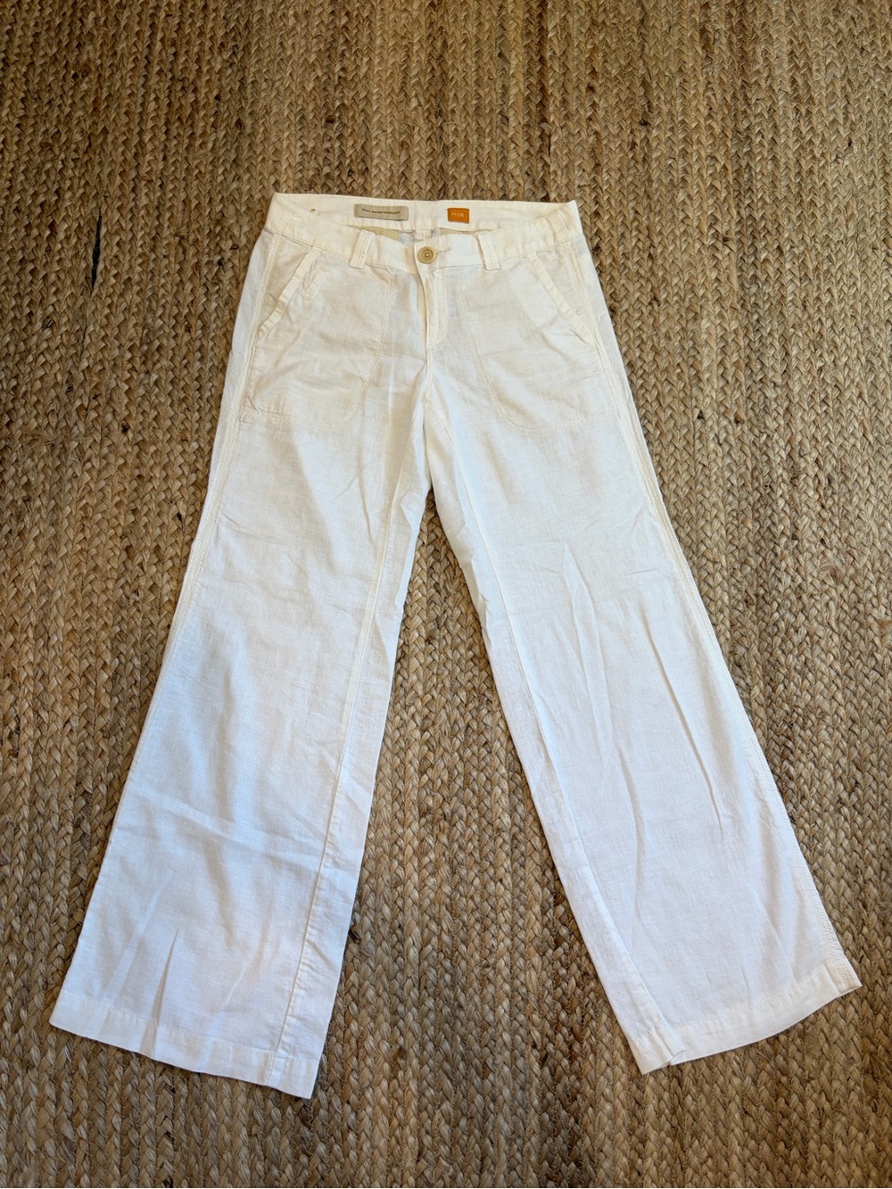 Pilcro and the Letterpress Linen Wide-Leg Pants | Size 6 | Anthropologie